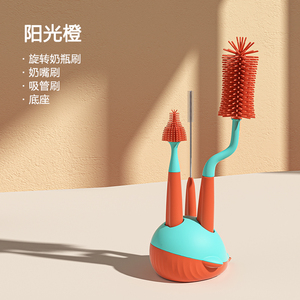 Vente en gros de brosse pour biberon en silicone sans BPA, facile à utiliser et durable, essentiel pour les parents, nettoyant les biberons - Product Image 6