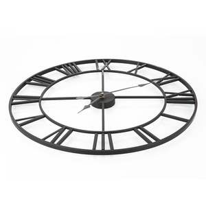 Nordique <span class=keywords><strong>chiffre</strong></span> <span class=keywords><strong>romain</strong></span> métal horloges murales rétro creux fer rond Art noir or grande horloge de jardin extérieure décoration de la maison 40/47CM - Product Image 5