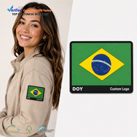 Fournisseur de patchs PVC flexibles à coudre, étiquettes en caoutchouc personnalisées avec logo imprimé numériquement pour vêtements, avec bordure en relief moulée