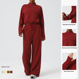 YBO-sm2549 Nuova Tuta Sportiva Traspirante Casual da Strada con Pantaloni Dritti, Completo 2 Pezzi da <span class=keywords><strong>Donna</strong></span>, Felpe <span class=keywords><strong>Oversize</strong></span> - Product Image 6