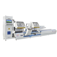 3แกนอลูมิเนียมโปรไฟล์ Cnc หัวตัดคู่เห็นเครื่อง
