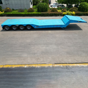 Semi-remorque surbaissée LUYI 80 tonnes à 4 essieux, à suspension mécanique, à col de cygne pliable, pour le transport de machines lourdes - Product Image 1