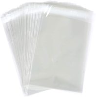 Pochettes Cellophane transparentes refermables, 100 pièces, sac auto-adhésif OPP pour la boulangerie, décoration adhésive