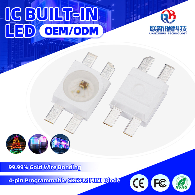 4-pin Addressable 3528 Diode SK6812MINIE 3228 Programmable SK6812 MINI-E SMD LED Chip Reverse Mount SK6812MINI-E