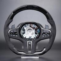  Volant chauffant en fibre de carbone avec LED, vibrations et antidérapant – Confort de tourisme amélioré, remplacement pour la plupart des modèles