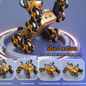 <span class=keywords><strong>Robot</strong></span> <span class=keywords><strong>chien</strong></span> télécommandé KK 360 degrés avec montre gestuelle, lumières, musique, fréquence 2,4 GHz, câble USB inclus - Product Image 3