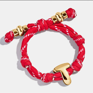 Personalizzabile intrecciato braccialetto di corda regolabile iniziale lettera Charm colorato amicizia gioielli per le donne uomini all'ingrosso - Product Image 1