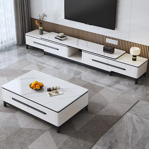 Mesa de Centro Moderna, Simple, Económica y Duradera de Madera Maciza, Mueble para TV Extensible para Salón, para <span class=keywords><strong>Televisores</strong></span> Pequeños - Product Image 2