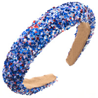 Mode Europe Amérique Femmes Accessoires Personnalisé Luxe Strass Coloré Sequin Bandeau