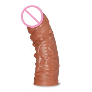 Reutilizable super suave TPE pene largo manga de extensión para hombres gay de retardo de tiempo - Product Image 6