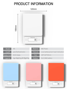 उच्च गुणवत्ता वाले बाकुला डे कैफे स्केल 2 किलो रसोई डिजिटल वजन बैलेंस मिनी एलसीडी डिस्प्ले कॉफी स्केल - Product Image 2