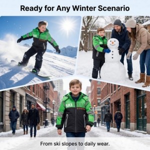 Schnelltrocknende <span class=keywords><strong>Softshell</strong></span> Kinder-Skijacke Winddichte Leichte Schneejacke für Junior-Skiauftritte und -Training - Product Image 6