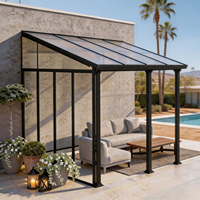 Pérgola de Aluminio con Techo de Policarbonato Hueco de 6 mm, 4x3x2.5 m