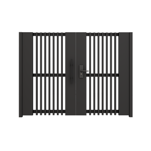 بوابة منزل ريفي ذاتي البناء من سبائك الألومنيوم، باب فناء فيلا خارجي يدوي قابل للطي، مضاد للسرقة، مطلي بالزنك، فاخر خفيف وبسيط - Product Image 5