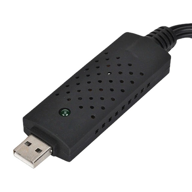 USB 2.0 Video Capture TV DVD VHS Video DVR Capture Adapter Card with Audio Support Win7 for Computer/CCTV Camera
