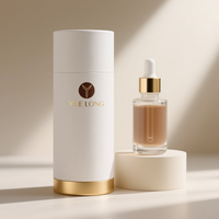 Flacon en verre pour cosmétiques et parfums de 30 ml/50 ml/100 ml, boîte cylindrique de luxe, tube cadeau pour huile essentielle, emballage en papier, tube à rouge à lèvres