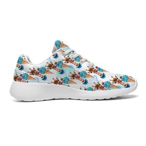 Maßgefertigte Giraffen-Eiscreme-Muster Sneaker Unisex Luxus-Design Sportschuhe Popcorn-Dämpfungsohle Atmungsaktive Mesh-Walkingschuhe - Product Image 2