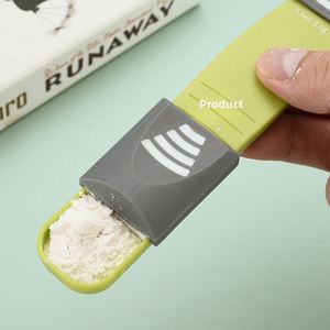 Adjustable Plastic Double-Head <b>Measuring</b> <b>Spoon</b> Scale Portable Kitchen Baking Tool for Salt and Milk Powder Measurement - Product Image 1