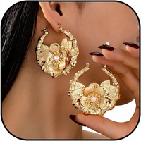 Anting-anting kupu-kupu bunga simpul bambu berlian klasik personalisasi mode ukuran besar