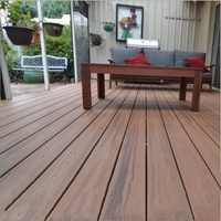 Revêtement de sol extérieur en composite bois-plastique ignifuge, écologique, facile à installer, lisse, terrasse, terrasse en WPC, 5 ans