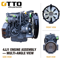 Moteur complet d'excavatrice OTTO 4jj1, moteur diesel 4jb1t, 6bg1t, 6bg1, 4jb1, 4hk1, ensemble moteur pour Isuzu 4jj1