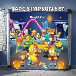 Bán Hot 14-pcs PVC Anime Simpson của gia đình Chân Dung Homer BART của mô hình đồ chơi trang trí hình - Product Image 2