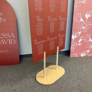 Base de Exhibición de Madera Pulida Ecológica <span class=keywords><strong>para</strong></span> Carteles, Menús y Pizarras Publicitarias - Product Image 1