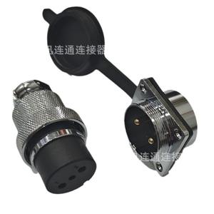 Connecteur d'aviation carré GX30DF30 M30 2-10 broches en alliage de zinc chromé et cuivre plaqué or - Product Image 1