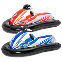 Bouée de ski gonflable en PVC Elite-Strength de 52 pouces avec base anti-crevaison, tube à neige rond et corde de remorquage pour la descente des pentes