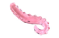 Nouveau Dildo en Verre Rose et Transparent en Forme de Hippocampe
