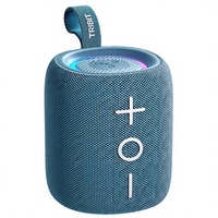Tribit StormBox Mini+ pour enceinte 12W, son surround 360°, autonomie de 12h, IPX7, lumières RGB, égaliseur, TWS, portable