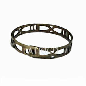 Atiqco Indian Fashion Cute Bracelets & Bangles Made of Copper Alloy Antique Silver Plated Popular Wedding Party Gift Brown Color - Product Image 2