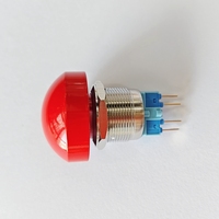 Bouton poussoir en forme de champignon CMP rouge 35 mm