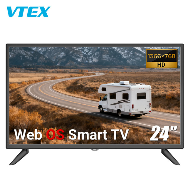 24inch Web OS Camping RV TV VESA WiFi BT Car Charger Wall Mount Smartphone Mirroring Telesivion Caravan Android Smart DC 12V TV