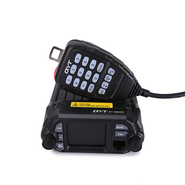 QYT Walkie Talkie KT-8900D 25W Mobile QYT Radio 136-174MHz/400-480MHz Dual Band Quad Display Mobile Transceiver QYT KT-8900D