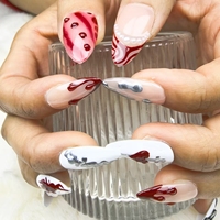Fábrica mayorista de manicura prensada en forma de almendra de estilo europeo y americano