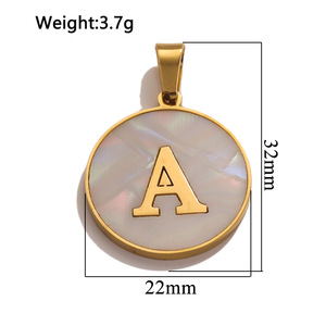 Moda 26 accessori per ciondoli con lettere iniziali 18k in acciaio inossidabile con nome personalizzato accessori da donna collana - Product Image 3