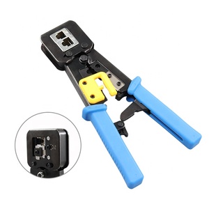 Pinza <span class=keywords><strong>de</strong></span> crimpado manual <span class=keywords><strong>para</strong></span> conectores RJ45, RJ12, Cat5, Cat5e, Cat6, con función <span class=keywords><strong>de</strong></span> pelacables y prensado - Product Image 6