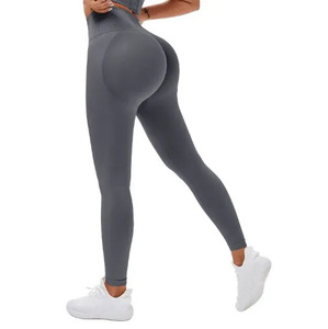 Mallas de Yoga sin costuras para mujer, mallas de Yoga <span class=keywords><strong>Push</strong></span> <span class=keywords><strong>Up</strong></span> de cintura alta, pantalones de gimnasio para mujer, mallas para gimnasio - Product Image 3