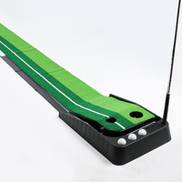 Usine de haute qualité Mini Golf pratique aide à la formation Golf Putting Green tapis d'entraînement Portable avec fonction de retour de balle automatique