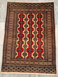 Traditional Persian-Style Hand-Knotted Wool <b>Rug</b> Large Area with Tribal Geometric Pattern for Hallway Use - Product Image 2