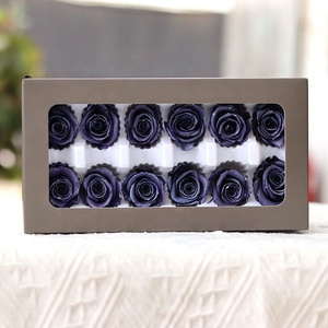 Bouquet de roses noires séchées américaines, longue durée, vraies roses éternelles, arrangements floraux pour décorations florales, Saint-Valentin - Product Image 2