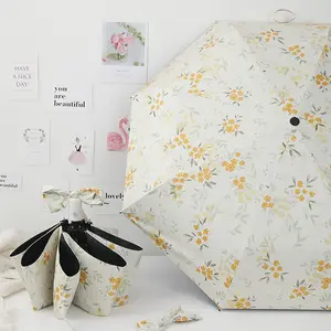 Bán buôn 3 lần mưa parapluie hoàn toàn tự động gấp ô cho cả phụ nữ nắng và mưa du lịch nhỏ Gọn Hoa ô