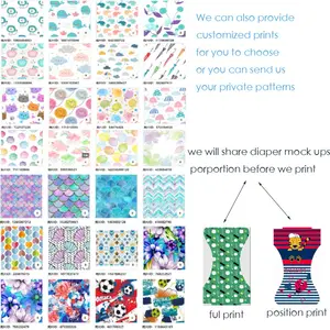 Bamboo Washable Antibacterial Baby Diapers Cloth Wholesale 1 Size Reusable Baby Diaper Wholesale