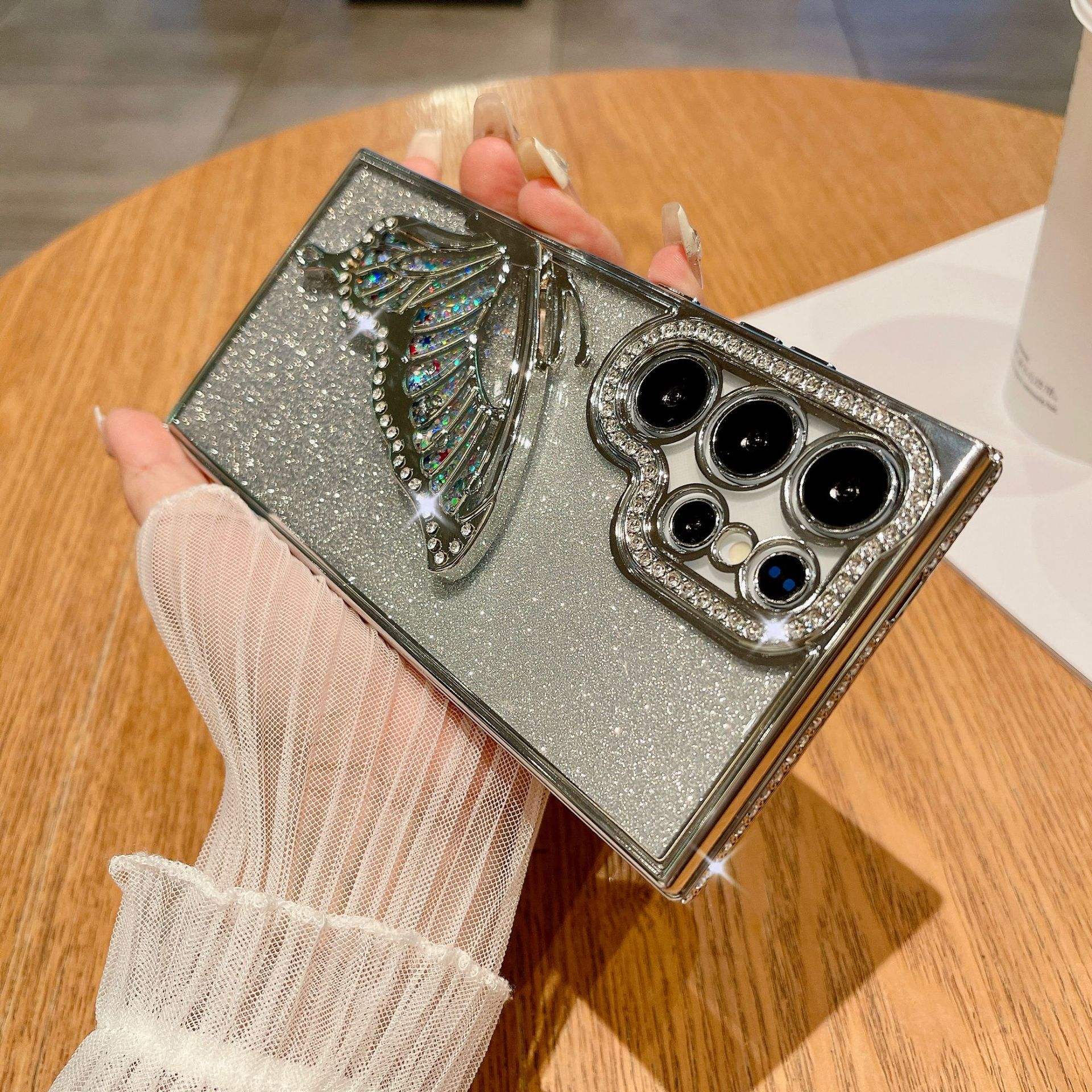 Argent + carte de paillettes dégradé