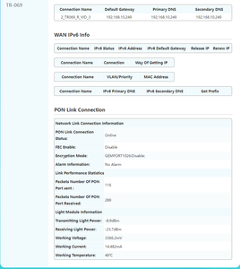 สำหรับการติดตั้ง ISP 10G ด้วย ZC-512N XGS-PON ONU พอร์ต 10Gbps พอร์ต 1Gbps 2POTS MTK FTTH CPE - Product Image 5