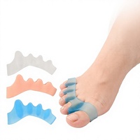 Nouveau Séparateur d'orteils SEBS à cinq trous, Correcteur d'hallux valgus et d'orteils superposés, Entretoise d'orteils, Disponible en gros