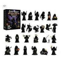 Calendrier de l'Avent Surprise Halloween 24 Jours : Kit de Construction Maison Hantée, Boîte Mystère Jouets, Cadeau Surprise pour Enfants