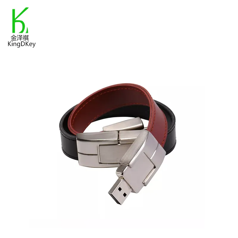 Creative Custom Leather Usb Bracelet Leather Wristband With Customized Logo Usb Flash Drive trendy gadgets