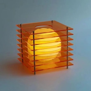 Lámpara de escritorio artística, luz de <span class=keywords><strong>noche</strong></span> de mesa recargable RGB acrílica de ambiente con diseño moderno para oficina, decoración de sala de estar - Product Image 6